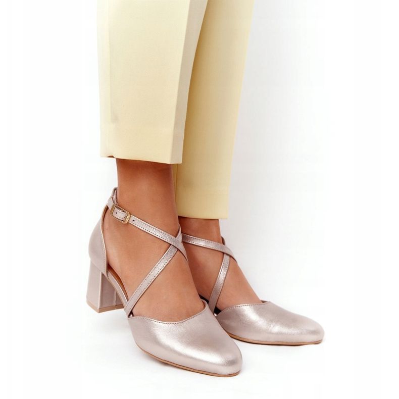 Női szivattyúk Maciejka Bőr Arany 04070-25 aranysárga 2