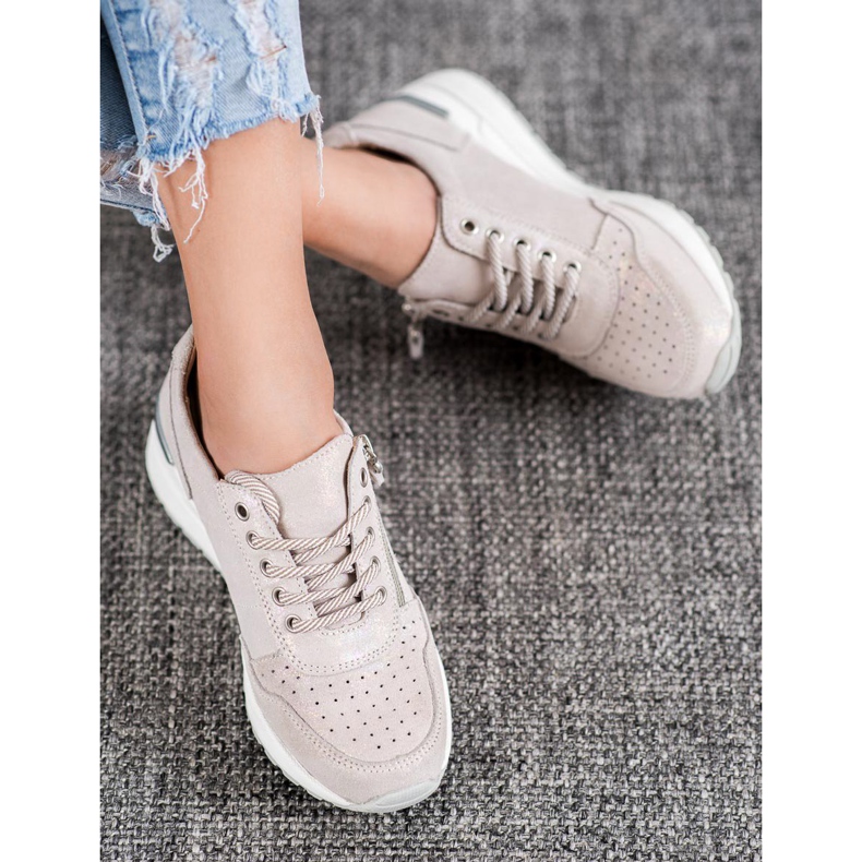 Bőr cipők VINCEZA cipzárral barna 1