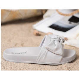 VINCEZA papucs íjjal szürke 2