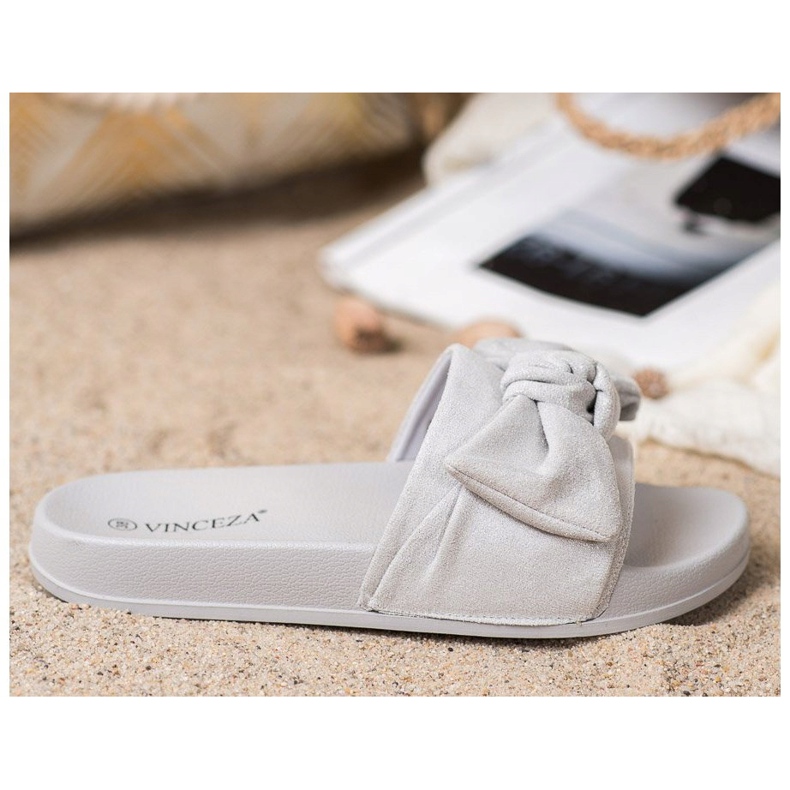 VINCEZA papucs íjjal szürke 2