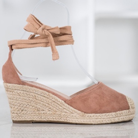 SHELOVET Ék -espadrillák rózsaszín 2 SHELOVET Ék -espadrillák rózsaszín 2