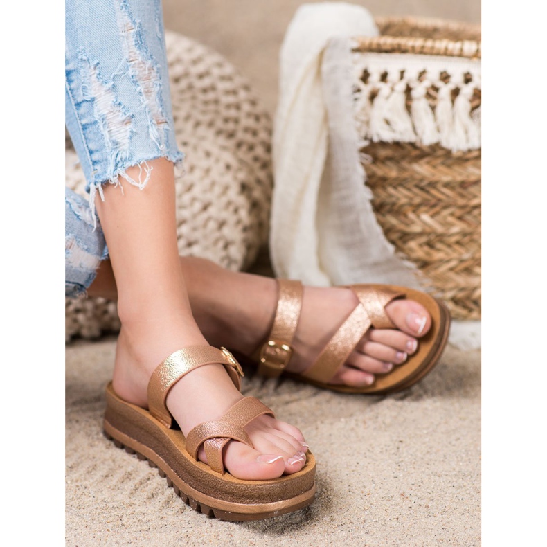 Comer Papucs A Divat Platformon sárga 2