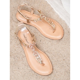 Small Swan Flip-flop szandál köbös cirkóniummal sárga 2