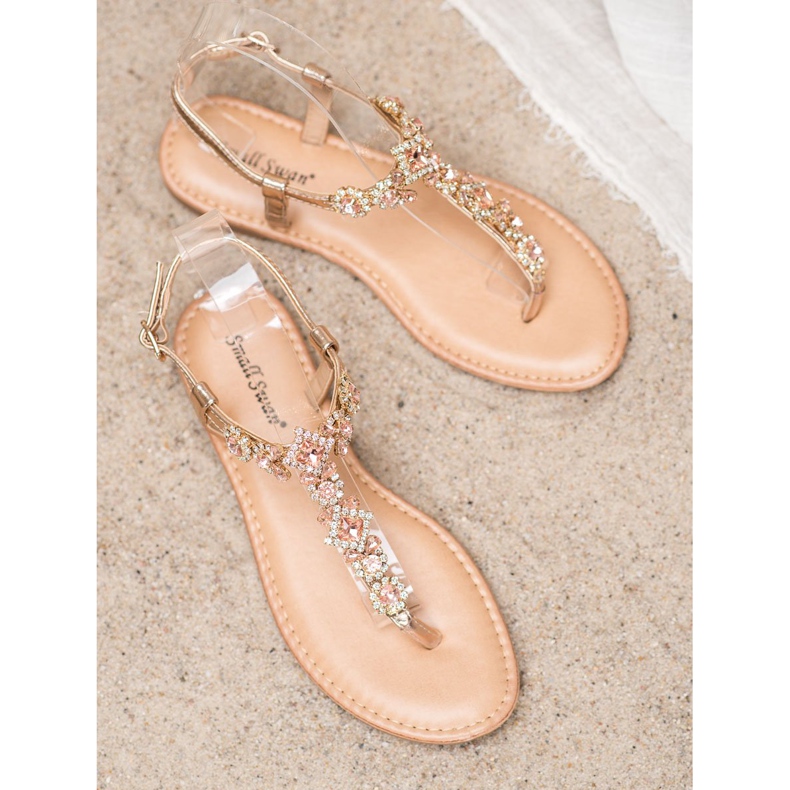 Small Swan Flip-flop szandál köbös cirkóniummal sárga 2