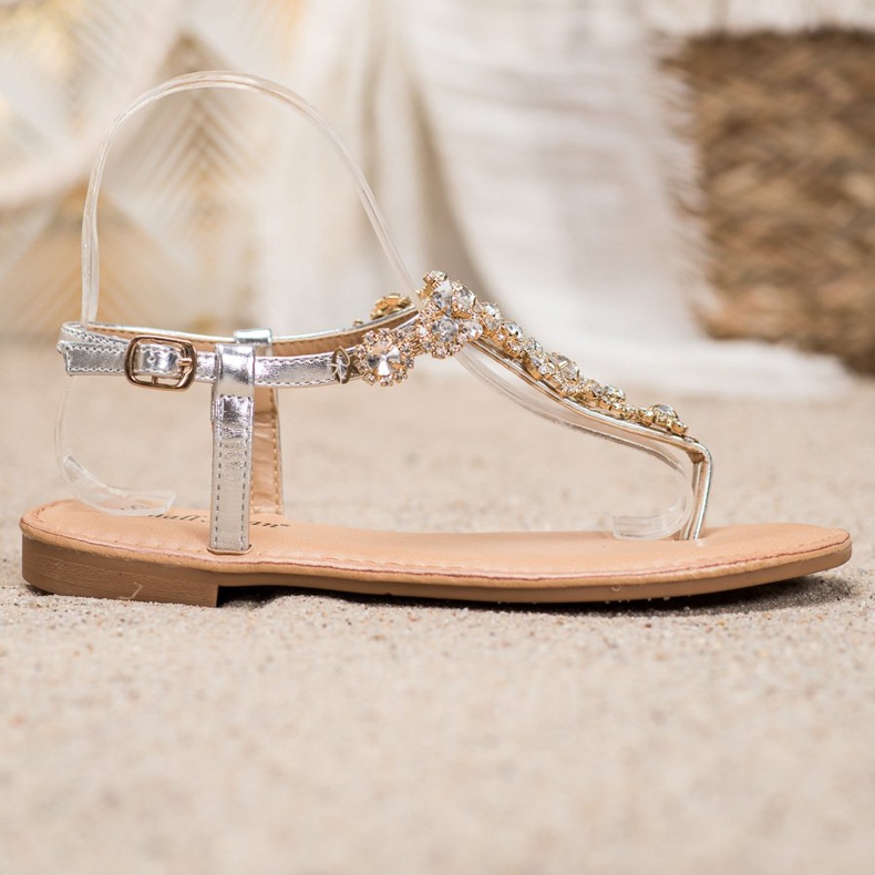 Small Swan Flip-flop szandál köbös cirkóniummal szürke 2 Small Swan Flip-flop szandál köbös cirkóniummal szürke 2