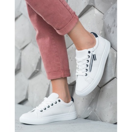 SHELOVET Fehér cipők cipzárral 1