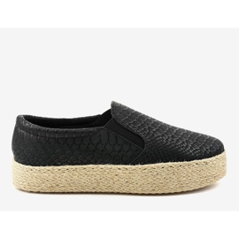Fekete felcsúsztatható espadrilles 6140 2
