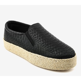 Fekete felcsúsztatható espadrilles 6140 1