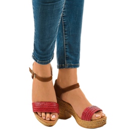 Piros magas sarkú szandál 150-614 1