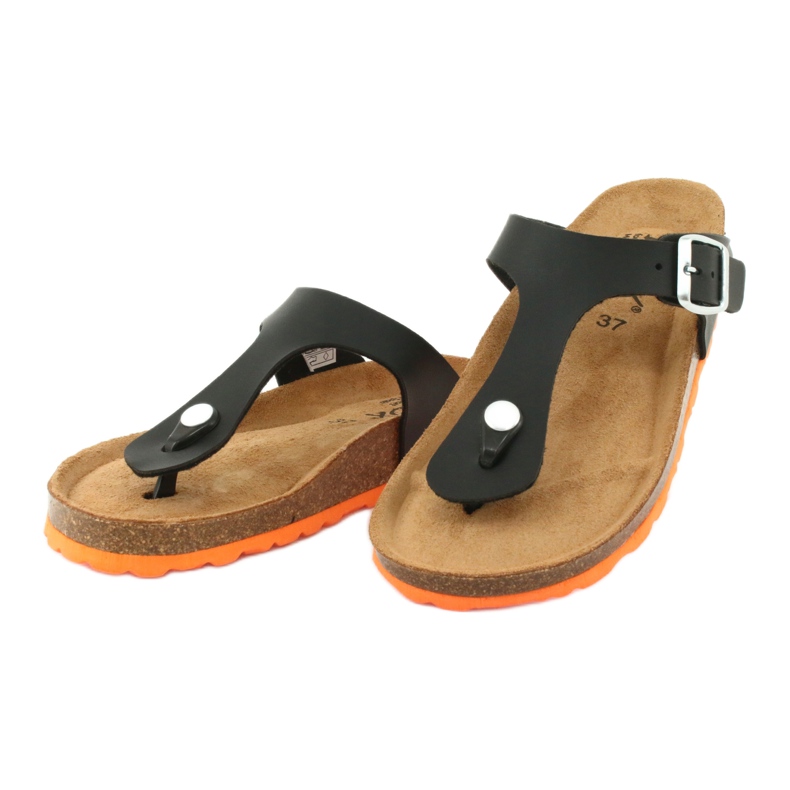 Orvosi papucs BIOX Gerona fekete narancssárga 2