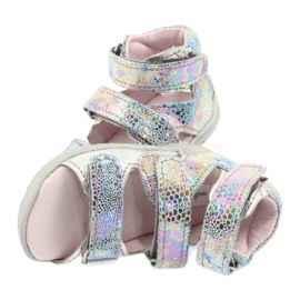 Fémes lányok szandál magas megelőző ezüst Mazurek 291 5