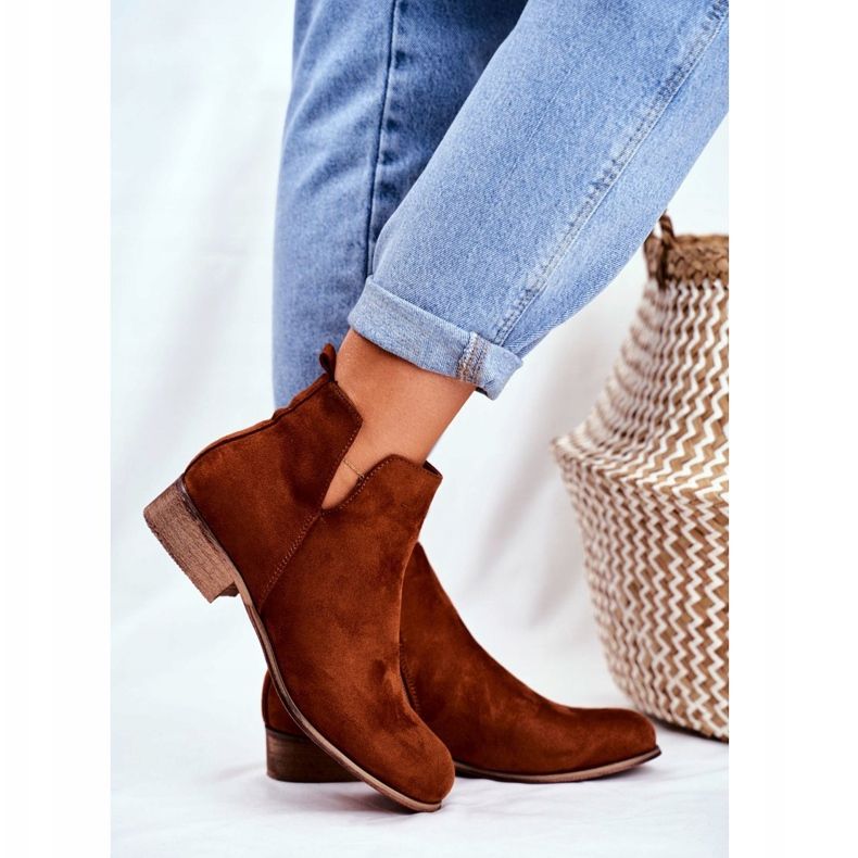 EVE Női csizma lapos sarkú tavaszi Camel Viva barna 2