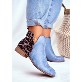 EVE Női csizma lapos sarkú tavaszi kék Viva 2