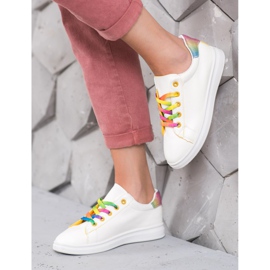 SHELOVET Divatos sportcipő fehér 1