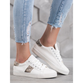 SDS Sportcipő vastag talpon fehér 2