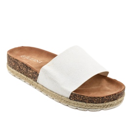 Fehér csillogó papucs 6130 1