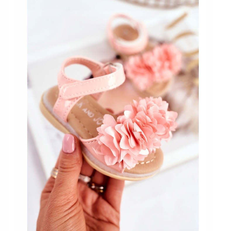 FRROCK Gyermek szandál tépőzárral izzó rózsaszín Milena 2