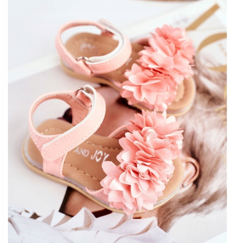 FRROCK Gyermek szandál tépőzárral izzó rózsaszín Milena 1