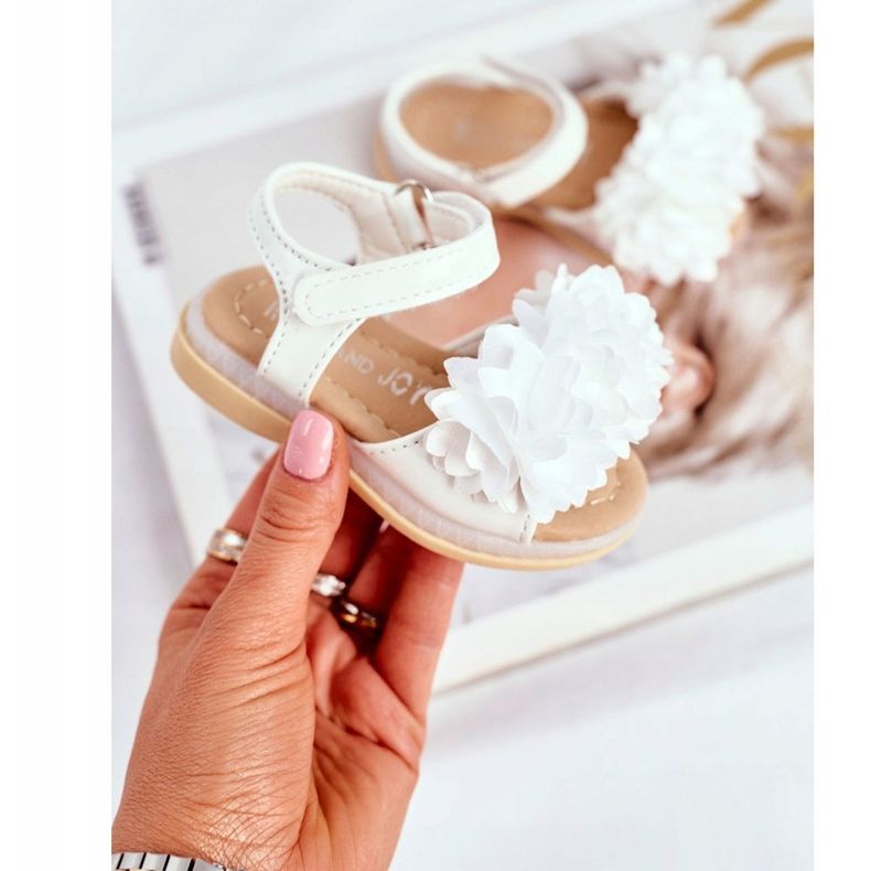 FRROCK Gyermek szandál tépőzárral izzó fehér Milena 1