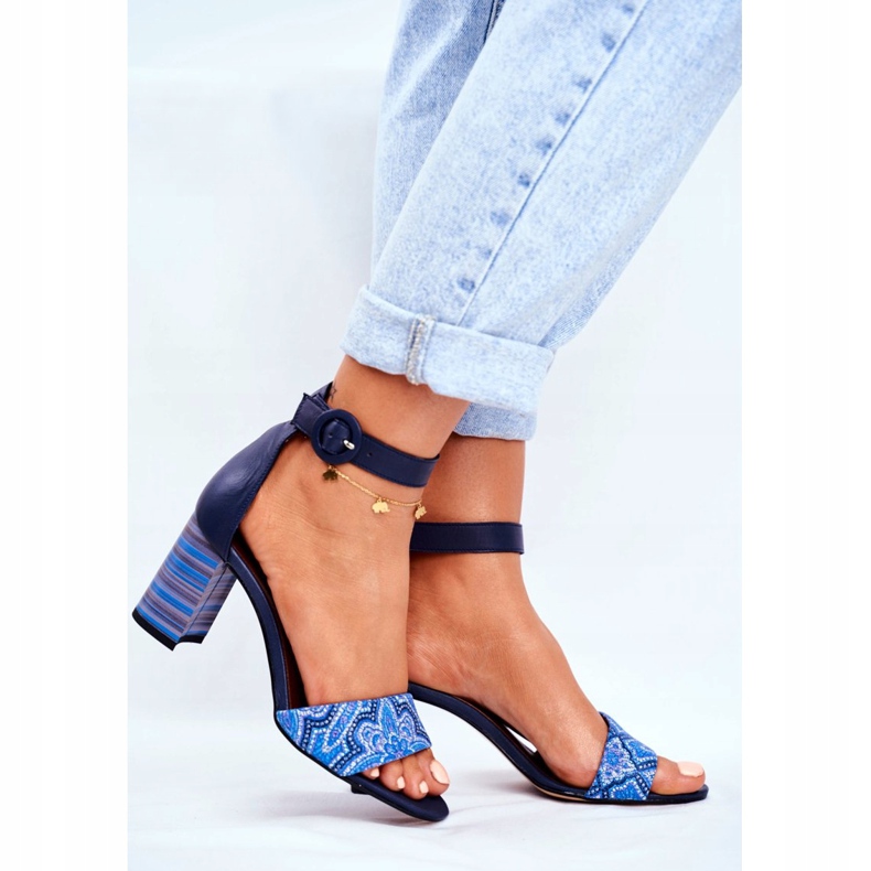 Női szandál Maciejka bőr Navy Blue 04235-17 / 00-5 sötétkék kék 2