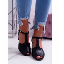 Bőr női szandál Maciejka fekete 04117 2