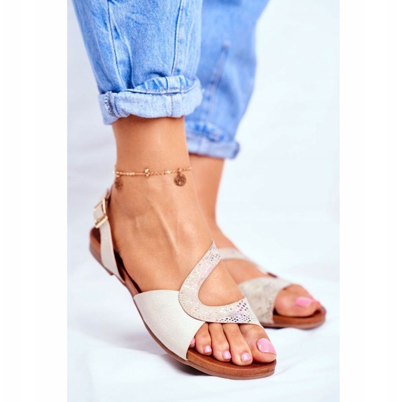 S.Barski Női szandál Lapos bézs Barski Strongby 1