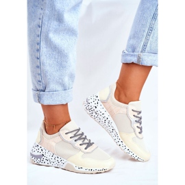 Női sportcipő Rejtett ék bézs Pinky 1