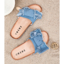 SHELOVET Textil papucs kék 1