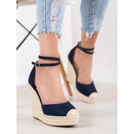 SHELOVET Magas espadrilles az ék sötétkék 1 SHELOVET Magas espadrilles az ék sötétkék 1