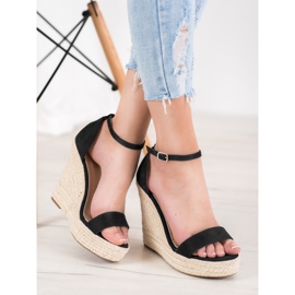 SHELOVET Szexi ék szandál fekete 1