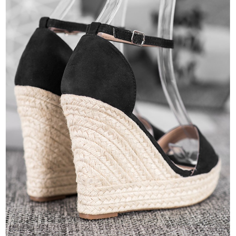 SHELOVET Szexi ék szandál fekete 2