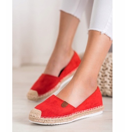 SHELOVET Klasszikus espadrillák piros 1