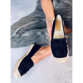 Fekete női espadrilles BB29 Black 1 Fekete női espadrilles BB29 Black 1