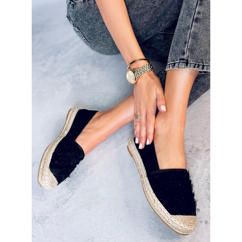 Fekete női espadrilles BB29 Black 2
