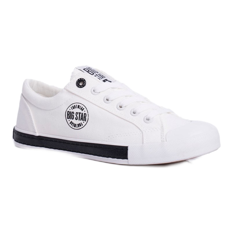 Női cipők Big Star White FF274228 fehér fekete 4