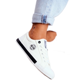 Női cipők Big Star White FF274228 fehér fekete 2