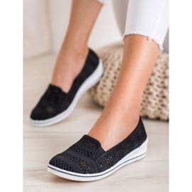 SHELOVET Áttört balerinák fekete 1