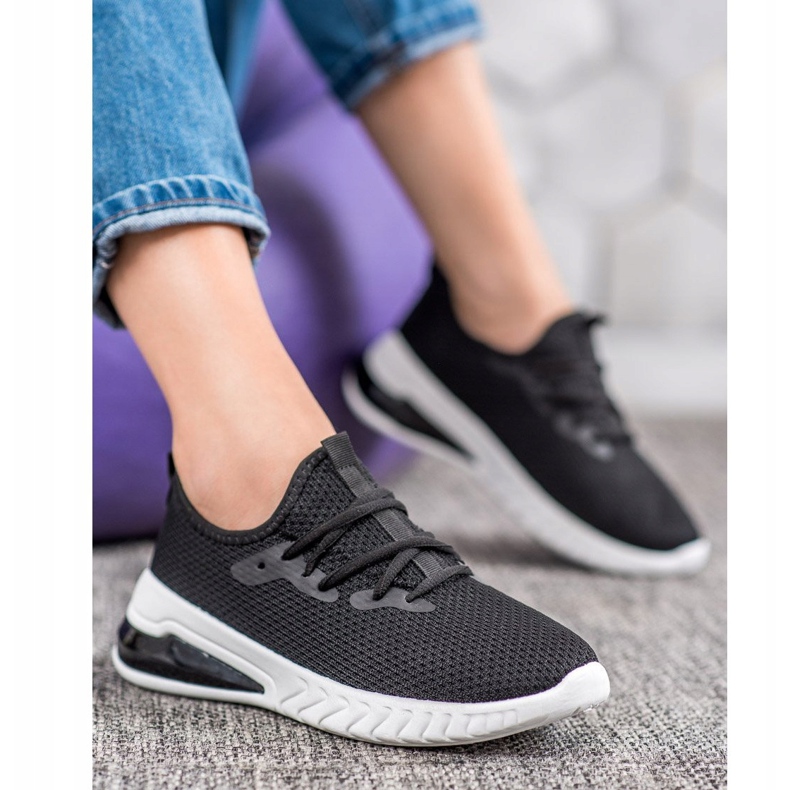 SHELOVET Textil cipők fekete 1