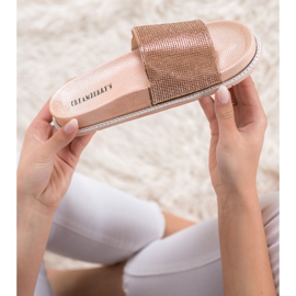 Creamberry'S Arany papucs kristályokkal aranysárga 1