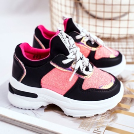 FRROCK Fekete Matylda gyermek sportcipő csillogással sokszínű 2