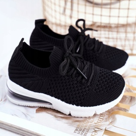 FRROCK Fekete Lena fűzős gyermek sportcipő 1