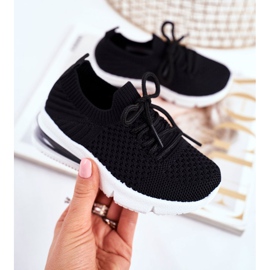 FRROCK Fekete Lena fűzős gyermek sportcipő 2