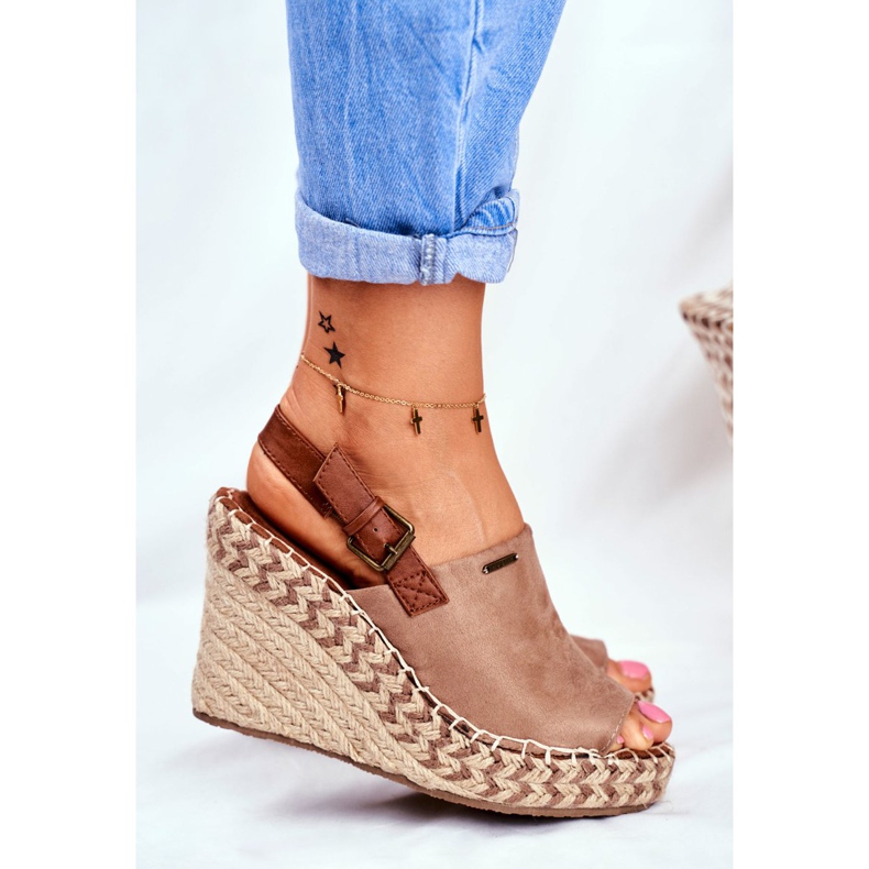 Női szandál Wedge Big Star bézs FF274982 2