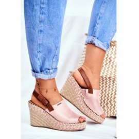 Női szandál Wedge Big Star Pink FF274984 rózsaszín 2