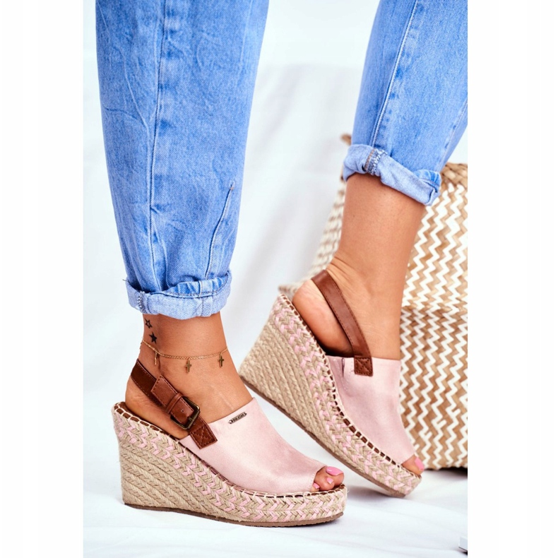 Női szandál Wedge Big Star Pink FF274984 rózsaszín 2