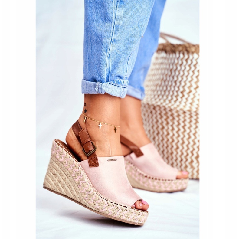 Női szandál Wedge Big Star Pink FF274984 rózsaszín 1