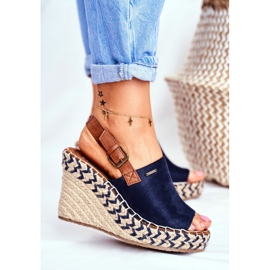 Női szandál Wedge Big Star Navy Blue FF274980 sötétkék 1