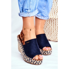 Női szandál Wedge Big Star Navy Blue FF274980 sötétkék 2