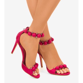 Fukszia szandál magas sarkú GH-5A5735-19 rózsaszín 2