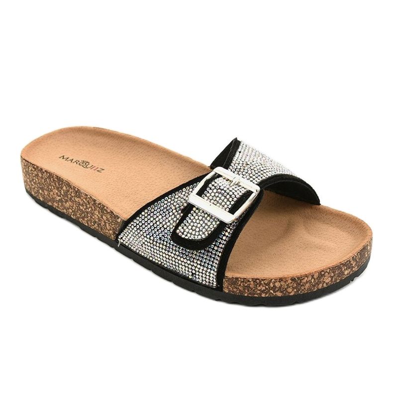 Fekete papucs parafa talppal L-1032 1